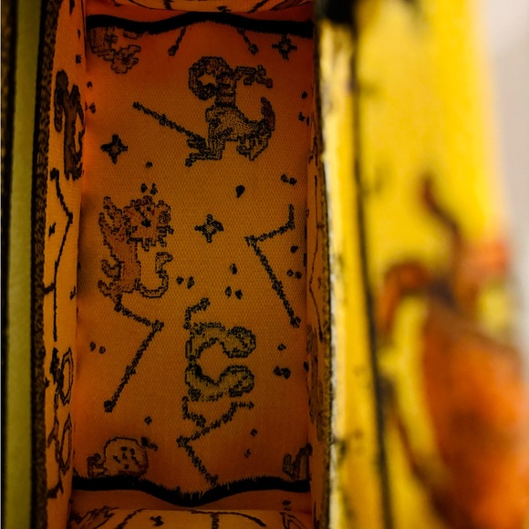 RARE Christian Dior Zodiac Pixel Tote Book Yellow Canvas Handbag Bag - Picture 12 of 17